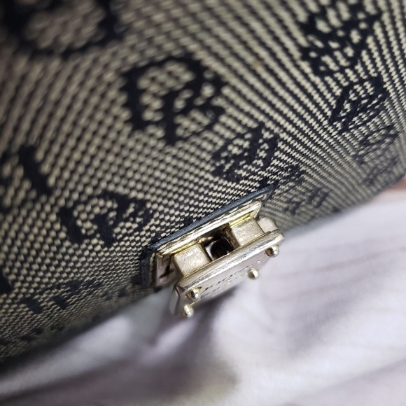 Douney & Bourke Signature 1975 Canvas Leather Trim Wallet Black Tan Vintage - Picture 5 of 16